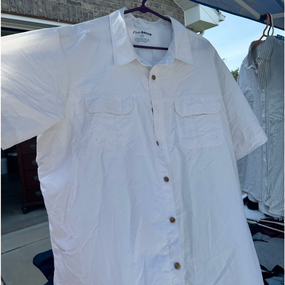 Eddie Bauer men’s button up short sleeve summer shirt